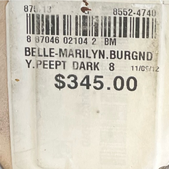 NWT Belle Sigerson Morrison Burgundy Suede Open Toed High Heels !! - Picture 13 of 13